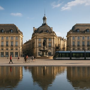 photographic quintessential picture of Bordeaux France