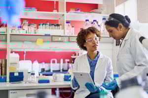 Two scientists in a laboratory